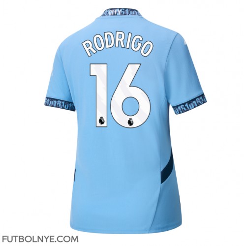 Camiseta Manchester City Rodri Hernandez #16 Primera Equipación para mujer 2024-25 manga corta